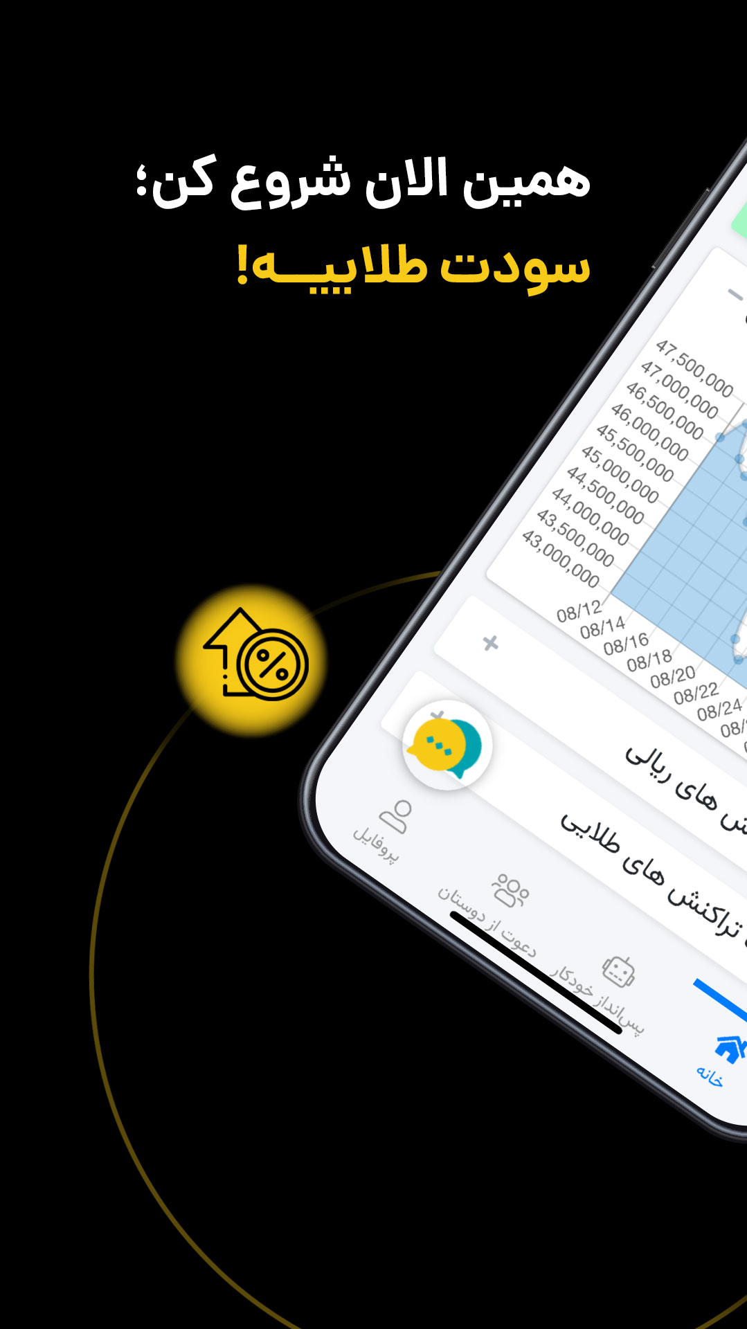 دانلود طلاین، خرید و فروش طلای آب‌شده برای آیفون