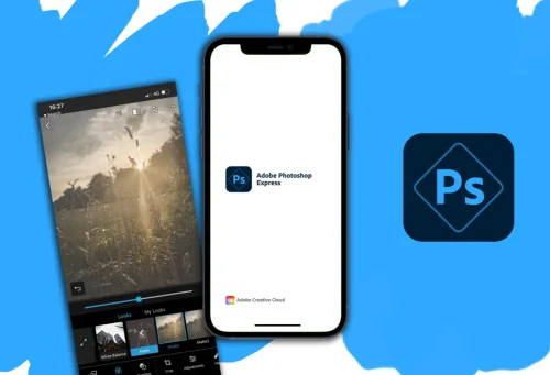 لوگو و محیط کاربری اپلیکیشن Photoshop Express