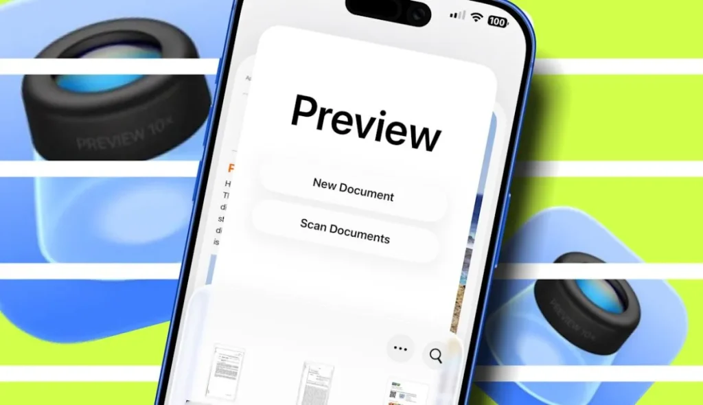 اسکن کردن مدارک با آیفون با برنامه Preview