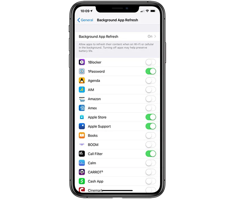 مهمترین تنظیمات آیفون؛ Background App Refresh