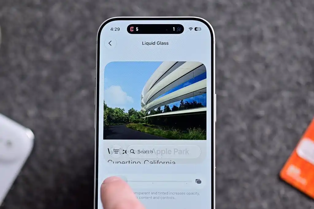 تنظیمات Liquid Glass در iOS 27