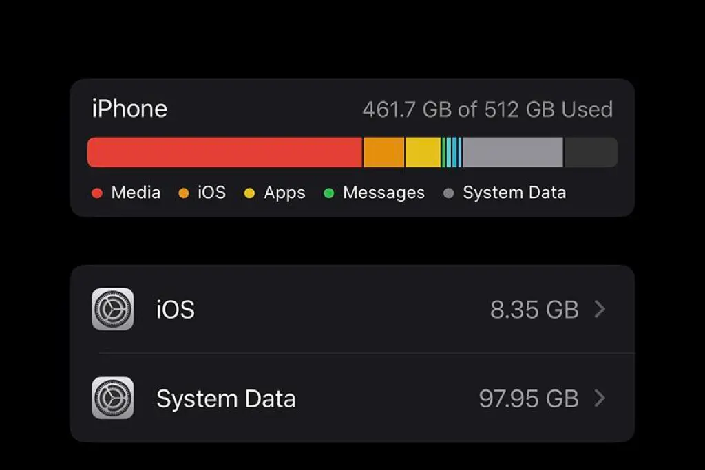 بخش System Data آیفون چیست؟